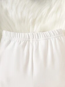 SHEIN 2件組女嬰外套+內搭褲，甜美優雅海軍藍配色，彼得潘領結飾、百褶長袖、波浪領口，適合生日派對、秋季芭蕾、聖誕節 - 寶藍色 - 查看 6