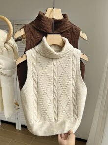 Tween Girl Solid Color Casual Versatile Daily Wear Knit Tops 2pcs Set Pullover - Multicolor - View 5