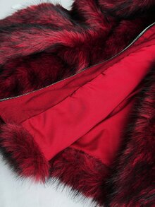 Sunspun Plus Size Women's Long Sleeve Zipper Front Fleece Jacket Winter - Burgundy - View 8