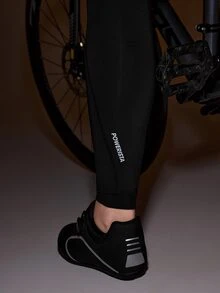 Powerista Legging Sepeda Wanita Warna Hitam Pas Badan Panjang 9/10 - Hitam - View 7