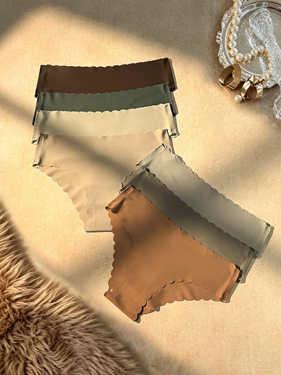 Bare Chapter Women's Wavy Edge Adhesive Comfortable Triangle Panties 7pcs Set - Multicolor - View 1