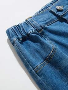 SHEIN Tween Boys Ripped Distressed Elastic Waist Stretch Denim Skinny Jeans 3 Pack For Daily Casual - Multicolor - View 3
