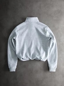 PAVTROS Sweatshirt Pullover Pria Terlaris, Patchwork Struktural, Logo Bordir 3D, Kerah, Hadiah untuk Pacar, Hadiah Ulang Tahun, Ukuran Plus - Light Grey - View 3