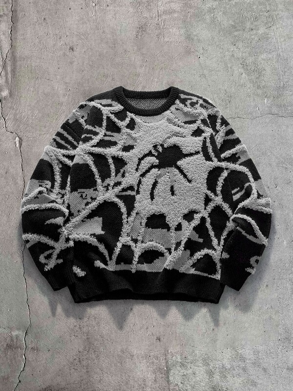 AXEPEAK Men's Casual Crew Neck Pattern Sweater