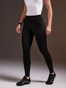 Powerista Legging Sepeda Wanita Warna Hitam Pas Badan Panjang 9/10 - Hitam - View 2
