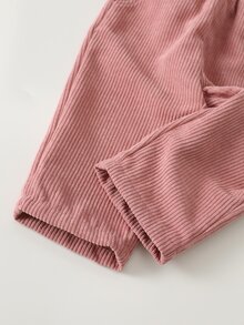 Cozy Pixies 女嬰彈性腰牛仔休閒日常長褲 - 藕粉色 - 查看 7