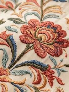 Breezaya 女款花卉仿刺繡印花口袋寬腿鬆垮休閒大尺碼長褲，適合度假穿著 - 彩色 - 查看 5