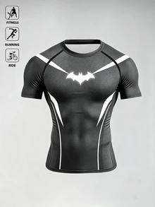 BATMAN X SHEIN Men Sports Tees & Tanks - Multicolor - View 3