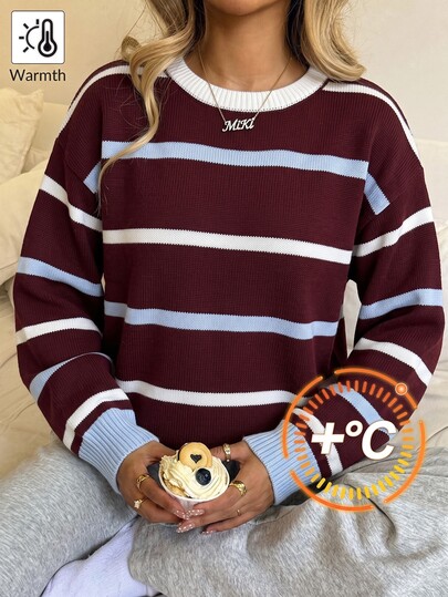 SHEIN Teen Girl Teen Girl Casual Lantern Sleeve Short Solid Color Long Sleeve Sweater, Brown Sweater, Autumn Sweater, Autumn Girls Sweater, Girls Sweater, Autumn Sweater, Autumn Clothing, Outing