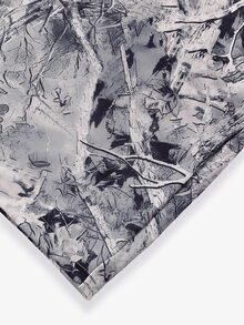 Manfinity Roghcode 3件組美式復古乾葉迷彩運動短褲，針織短褲，彈性腰抽繩褲，叢林迷彩 REALTREE 風格，野性粗獷軍事工裝風，適合日常通勤、街頭、戶外、滑板及其他街頭運動，中性款，節日禮物 - 彩色 - 查看 4