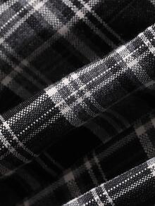Dazy Plus Early Autumn New Plaid Cami Dress With Tie-Front Cardigan, 2 Pieces Set - Black - View 8