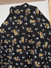 SHEIN Maternity Ditsy Floral Deep V-Neck Dress Fall - Multicolor - View 8