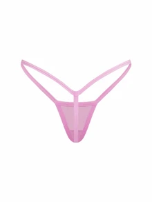 Ocili 7件組棉質舒適極簡風大包裝迷你女款丁字褲 - 粉色 - 查看 6