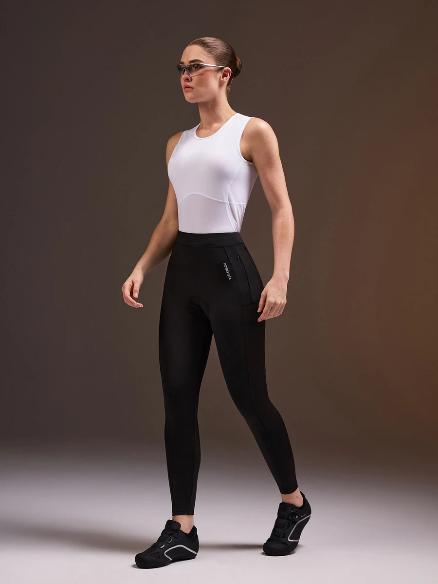 Powerista Women's 9/10 Length Tight Black Cycling Leggings - Black - View 1