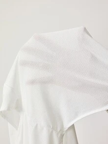 Easithlete Women's Plus Size Solid Color Raglan Short Sleeve Back Knot Sports T-Shirt - White - View 7