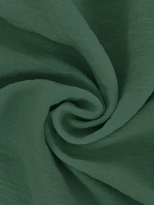 Firerie Plus Size Women Solid Color Backless Casual Versatile Daily Wear Shirt - Green - View 8