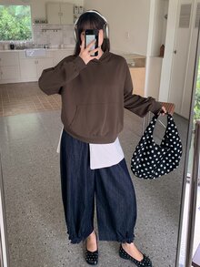 Dazy Plus Vintage Washed Distressed Hooded Pullover Loose Casual Blogger Coffee Color Streetwear Spring Autumn New Sweatshirt - Brown - View 4