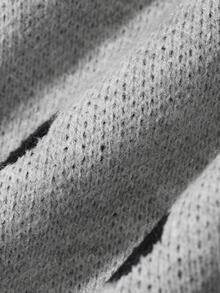 Dazy Plus Loose Business Casual Fashion Polka Dot Jacquard All-Over Print Pullover Knit Sweater, Autumn/Winter - Grey - View 7