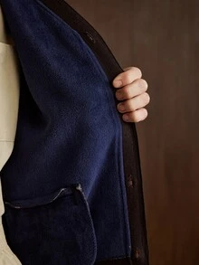Manfinity CityGents 男士春秋格紋針織背心 - 咖啡棕 - 查看 7