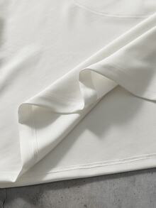 FeverCity Men's Solid Color Casual Versatile Daily Wear T-Shirt - White - View 4