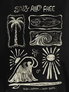 Daypath Men's Sun Pattern Print Hip Hop Tank Top - Black - View 2