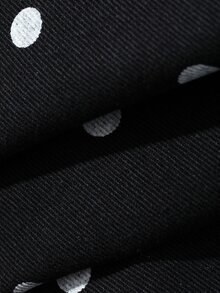 Dazy Plus 韓系時尚條紋休閒寬鬆女款牛仔長褲，後背字母拼接設計，趣味通勤百搭大尺碼四季牛仔褲 - 黑色 - 查看 4