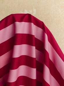 Soleia Women's Striped Front Knot Bell Sleeve Fashion Cropped Shirt - Pink - View 7