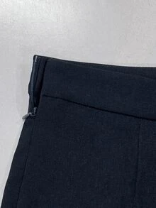 RosyDaze Women's Elegant Commute Exquisite High Neck Blazer And Wide Leg Pants Set - Navy Blue - View 3