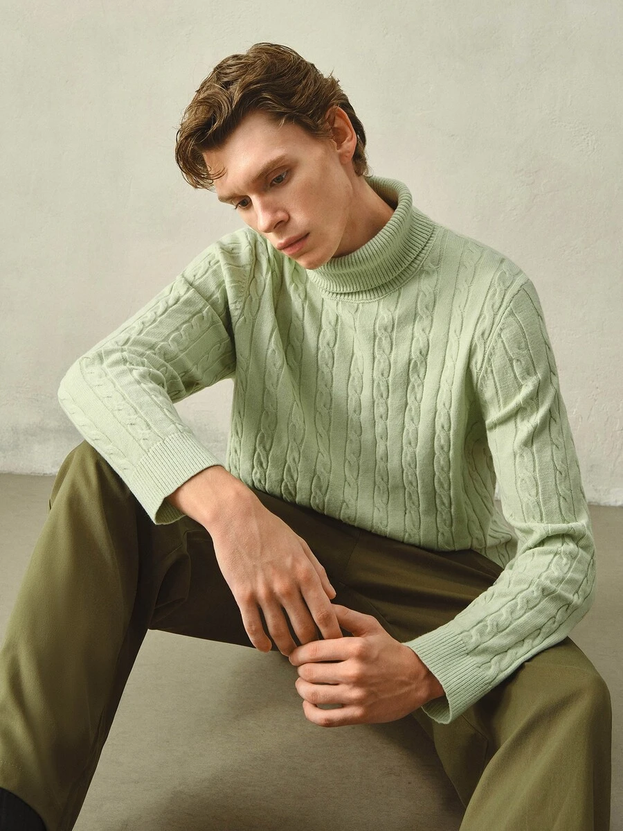 RONVEXI Men Sweaters - Army Green - View 1