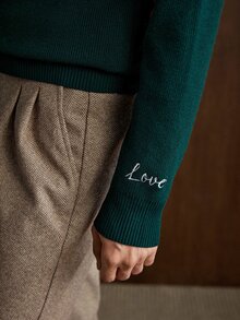 Manfinity CityGents Men's Letter Pattern Casual Daily Wear Long Sleeve Sweater - Multicolor - View 5