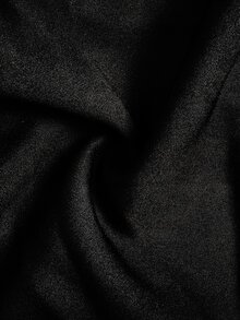 SHEIN Elenzya Celana Panjang Lurus Elegan Ukuran Plus dengan Kantong, Hiasan Rantai Pinggang, dan Karet Elastis yang Dapat Diatur - Hitam - View 9
