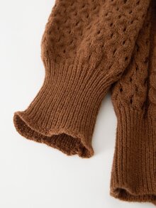 Rusticease Sweater Turtleneck Ukuran Besar Kasual Musim Gugur Gaya Retro 1920 Vintage Longgar Elegan Warna Polos Formal untuk Kantor, Rumah, Liburan, Musim Dingin, dan Thanksgiving - Chocolate Brown - View 6