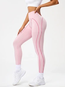 Easithlete Easithlete Women's Casual Sports Fitness Yoga Leggings - Pink - View 5