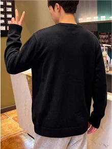 Claim Dot 男士純色休閒百搭日常穿著長袖開襟衫 - 彩色 - 查看 2