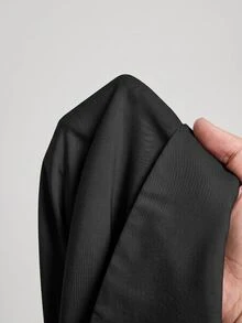 SHEIN MOD 女款優雅性感復古燈籠袖綁腰黑白襯衫，適合早午餐、夜晚外出、秋季穿搭 - 黑色 - 查看 8