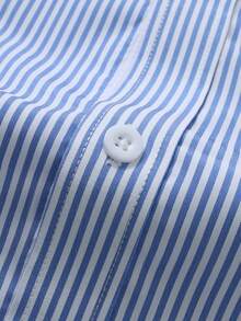 Manfinity Homme Plus Size Men's Striped Casual Long Sleeve Shirt For Daily Wear - Multicolor - View 7