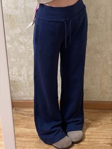 SHEIN Teen Girl Teen Girls Knit Navy Blue Drawstring Casual Long Pants - Navy Blue - View 2