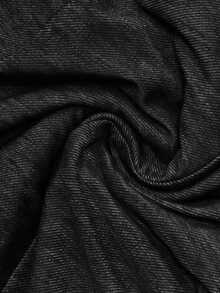 Trelyra Women's Button Half-Placket Casual Pocket Dress - Dark Grey - View 6
