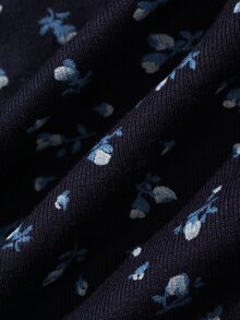 DAZY 女款純色長袖開襟上衣與碎花細肩帶洋裝優雅兩件套 - 紅色 - 查看 8