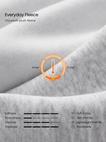 GLOWMODE Everyday Fleece 舒適露營風柔軟輕盈保暖寬鬆短版運動衫，秋冬戶外日常休閒穿搭 - 淺灰色 - 查看 5