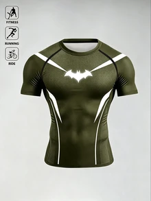 BATMAN X SHEIN Men Sports Tees & Tanks - Multicolor - View 5