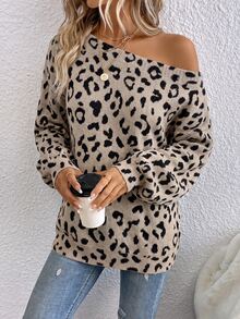 EMERY ROSE 女款休閒露肩針織衫，適合秋冬穿著 - 彩色 - 查看 3