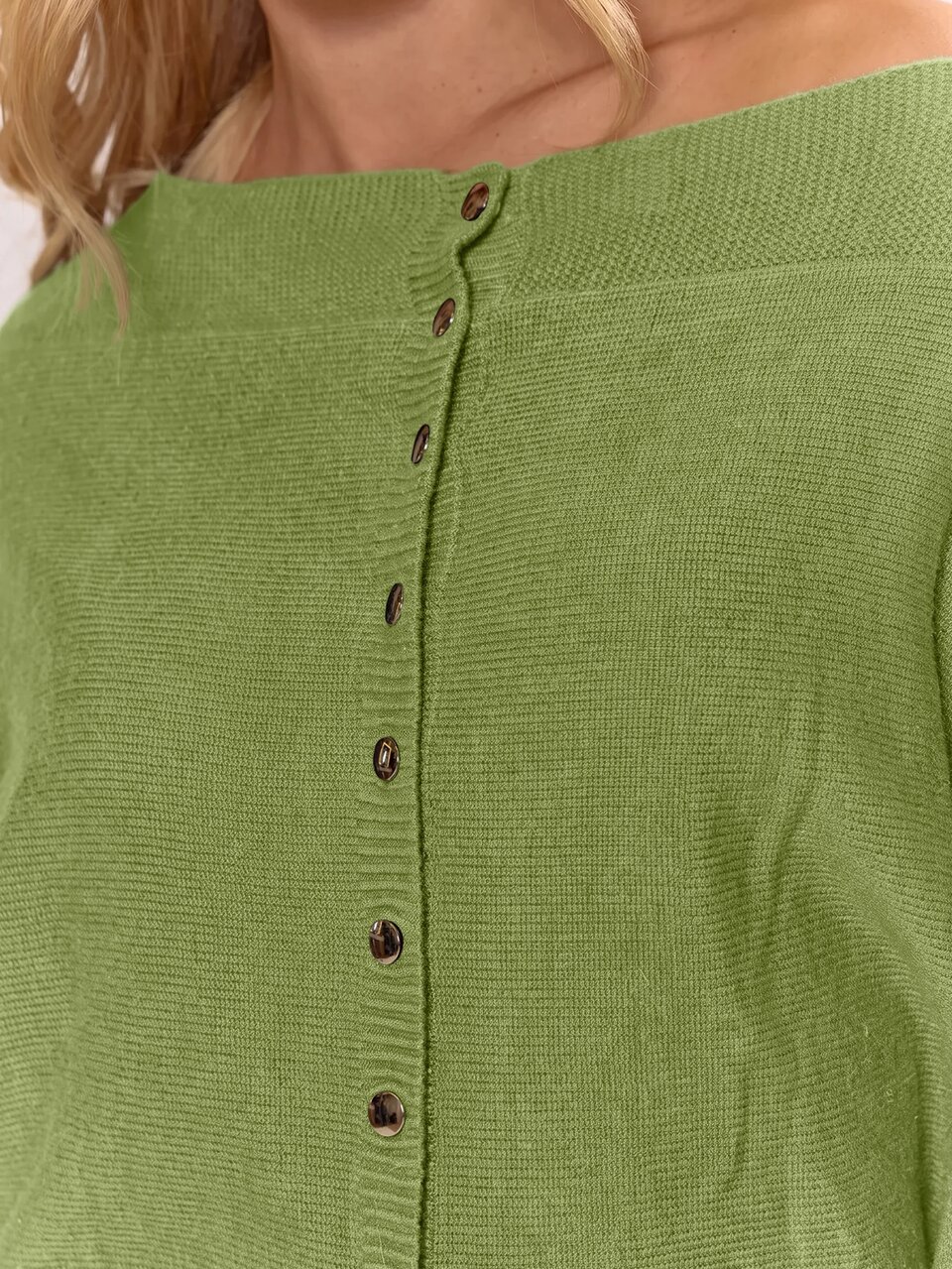 Boat Neck Baggy Batwing Popper Front Knit Top Cute Classy Sexy Streetwear Night Out Spring Sweater Summer