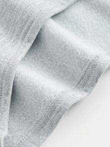 Girlism 少女粉色蝴蝶結裝飾可愛休閒日常短版長袖運動衫 - 灰色 - 查看 5