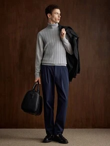 Manfinity CityGents Men Sweaters Office Business Light Grey - Multicolor - View 6