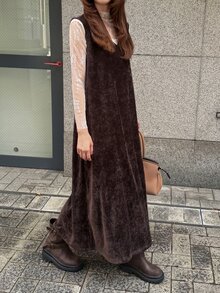 FRIFUL Women's Casual Sleeveless Long Dress, Autumn/Winter - Black - View 4