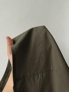 SHEIN EZwear 女款單扣背心與長褲套裝，純色，秋冬款 - 軍綠色 - 查看 9