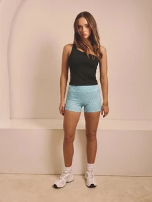 Aralina Leisurwear 女款高腰運動健身單車短褲 - 藍色 - 查看 5