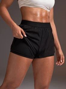 Powerista 女款黑白粉 2-in-1 短褲 3 件式運動套裝 - 彩色 - 查看 9