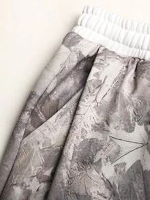 Tween Girls Autumn/Winter New Casual Versatile Snug Fit Low-Waist Elastic Waist Loose Wide-Leg Sweatpants, Colorblock, Patchwork Back To School - Multicolor - View 5